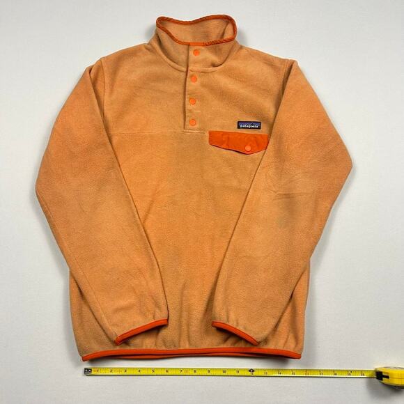 Vintage Patagonia Orange Synchilla Fleece Pullover - Picture 6 of 8